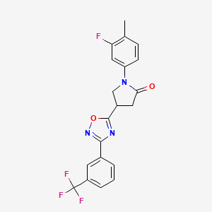 1-(3-Fluoro-4-methylphenyl)-4-{3-[3-(trifluoromethyl)phenyl]-1,2,4-oxadiazol-5-yl}pyrrolidin-2-one