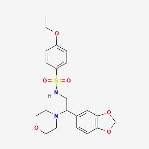 N-(2-(benzo[d][1,3]dioxol-5-yl)-2-morpholinoethyl)-4-ethoxybenzenesulfonamide