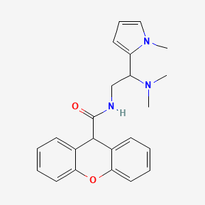 molecular formula C23H25N3O2 B2682574 N-(2-(dimethylamino)-2-(1-methyl-1H-pyrrol-2-yl)ethyl)-9H-xanthene-9-carboxamide CAS No. 1211658-11-5