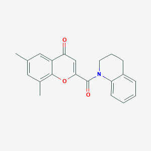 molecular formula C21H19NO3 B2682577 2-(3,4-dihydroquinolin-1(2H)-ylcarbonyl)-6,8-dimethyl-4H-chromen-4-one CAS No. 919033-77-5