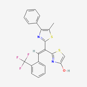 2-[(E)-1-(5-methyl-4-phenyl-1,3-thiazol-2-yl)-2-[2-(trifluoromethyl)phenyl]ethenyl]-1,3-thiazol-4-ol