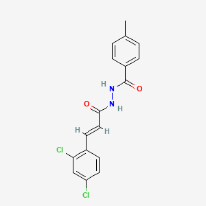 molecular formula C17H14Cl2N2O2 B2682580 N'-[(2E)-3-(2,4-dichlorophenyl)prop-2-enoyl]-4-methylbenzohydrazide CAS No. 478041-74-6