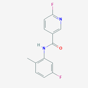 molecular formula C13H10F2N2O B2682583 6-fluoro-N-(5-fluoro-2-methylphenyl)pyridine-3-carboxamide CAS No. 1376134-10-9