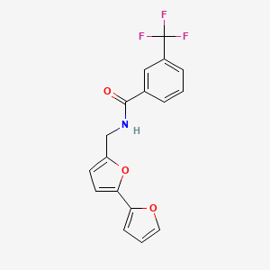molecular formula C17H12F3NO3 B2682584 N-([2,2'-联吡喃]-5-基甲基)-3-(三氟甲基)苯甲酰胺 CAS No. 2034563-72-7