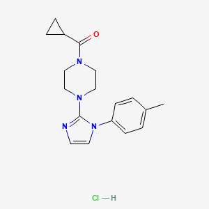 cyclopropyl(4-(1-(p-tolyl)-1H-imidazol-2-yl)piperazin-1-yl)methanone hydrochloride