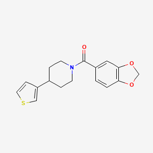 Benzo[d][1,3]dioxol-5-yl(4-(thiophen-3-yl)piperidin-1-yl)methanone