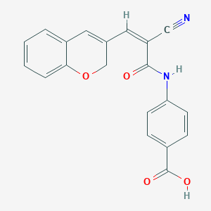4-[[(Z)-3-(2H-chromen-3-yl)-2-cyanoprop-2-enoyl]amino]benzoic acid