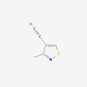 molecular formula C6H5NS B2682613 4-Ethynyl-3-methyl-1,2-thiazole CAS No. 2402839-35-2