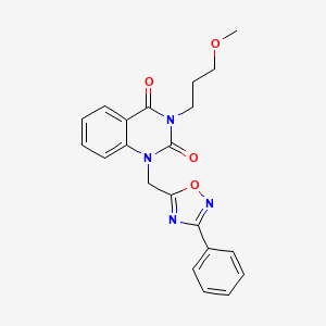 3-(3-methoxypropyl)-1-((3-phenyl-1,2,4-oxadiazol-5-yl)methyl)quinazoline-2,4(1H,3H)-dione