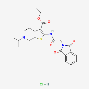 Ethyl 2-(2-(1,3-dioxoisoindolin-2-yl)acetamido)-6-isopropyl-4,5,6,7-tetrahydrothieno[2,3-c]pyridine-3-carboxylate hydrochloride