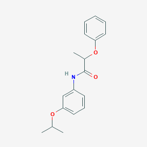 molecular formula C18H21NO3 B268263 N-(3-isopropoxyphenyl)-2-phenoxypropanamide 