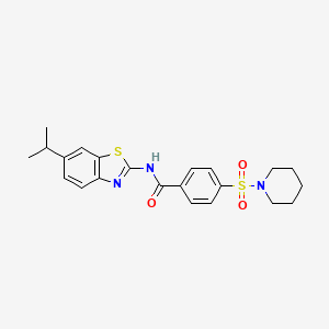 N-(6-isopropylbenzo[d]thiazol-2-yl)-4-(piperidin-1-ylsulfonyl)benzamide