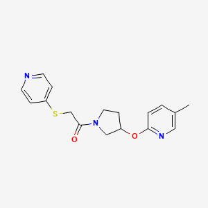 1-(3-((5-Methylpyridin-2-yl)oxy)pyrrolidin-1-yl)-2-(pyridin-4-ylthio)ethanone