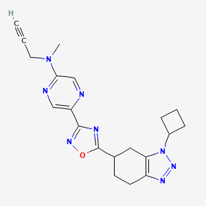 5-[5-(3-Cyclobutyl-4,5,6,7-tetrahydrobenzotriazol-5-yl)-1,2,4-oxadiazol-3-yl]-N-methyl-N-prop-2-ynylpyrazin-2-amine