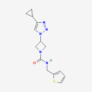 3-(4-cyclopropyl-1H-1,2,3-triazol-1-yl)-N-(thiophen-2-ylmethyl)azetidine-1-carboxamide