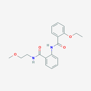 molecular formula C19H22N2O4 B268266 2-[(2-ethoxybenzoyl)amino]-N-(2-methoxyethyl)benzamide 