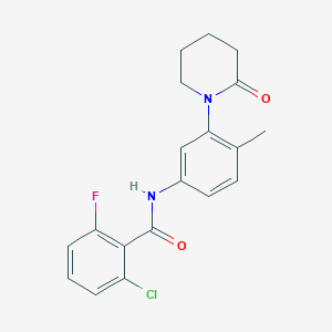 molecular formula C19H18ClFN2O2 B2682660 2-chloro-6-fluoro-N-(4-methyl-3-(2-oxopiperidin-1-yl)phenyl)benzamide CAS No. 941979-36-8