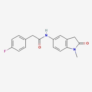 2-(4-fluorophenyl)-N-(1-methyl-2-oxoindolin-5-yl)acetamide