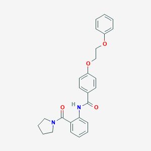 molecular formula C26H26N2O4 B268267 4-(2-phenoxyethoxy)-N-[2-(1-pyrrolidinylcarbonyl)phenyl]benzamide 
