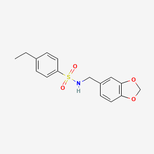N-(1,3-benzodioxol-5-ylmethyl)-4-ethylbenzenesulfonamide