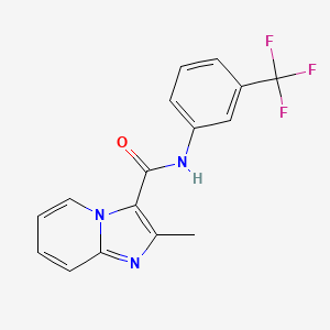 molecular formula C16H12F3N3O B2682673 2-methyl-N-[3-(trifluoromethyl)phenyl]imidazo[1,2-a]pyridine-3-carboxamide CAS No. 331638-05-2
