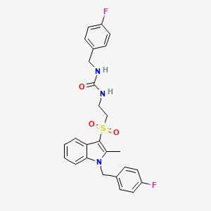 1-(4-fluorobenzyl)-3-(2-((1-(4-fluorobenzyl)-2-methyl-1H-indol-3-yl)sulfonyl)ethyl)urea