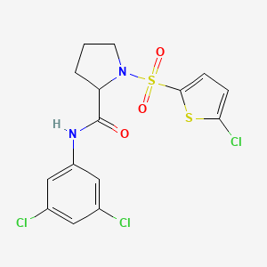 1-((5-chlorothiophen-2-yl)sulfonyl)-N-(3,5-dichlorophenyl)pyrrolidine-2-carboxamide