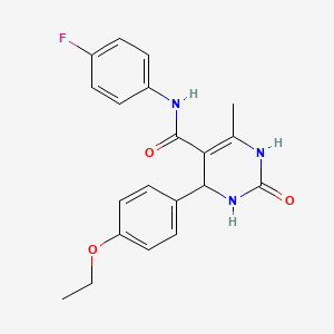 molecular formula C20H20FN3O3 B2682678 4-(4-ethoxyphenyl)-N-(4-fluorophenyl)-6-methyl-2-oxo-1,2,3,4-tetrahydropyrimidine-5-carboxamide CAS No. 537679-36-0