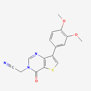2-(7-(3,4-dimethoxyphenyl)-4-oxothieno[3,2-d]pyrimidin-3(4H)-yl)acetonitrile