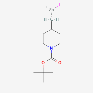 molecular formula C11H20INO2Zn B2682683 [(1-{[(1,1-Dimethylethyl)oxy]carbonyl}-4-piperidinyl)methyl](iodo)zinc CAS No. 1160623-68-6