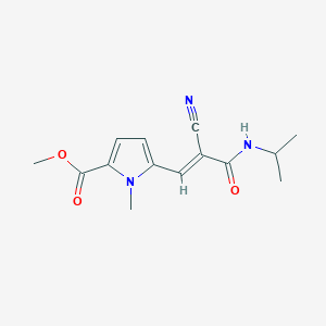 Methyl 5-[(E)-2-cyano-3-oxo-3-(propan-2-ylamino)prop-1-enyl]-1-methylpyrrole-2-carboxylate