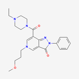 molecular formula C23H29N5O3 B2682695 7-(4-ethylpiperazine-1-carbonyl)-5-(3-methoxypropyl)-2-phenyl-2H-pyrazolo[4,3-c]pyridin-3(5H)-one CAS No. 1105231-57-9