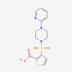 3-[(4-Pyridin-2-ylpiperazin-1-yl)sulfonyl]thiophene-2-carboxylic acid