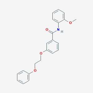 molecular formula C22H21NO4 B268270 N-(2-methoxyphenyl)-3-(2-phenoxyethoxy)benzamide 