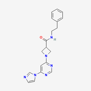 1-(6-(1H-imidazol-1-yl)pyrimidin-4-yl)-N-phenethylazetidine-3-carboxamide