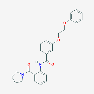 molecular formula C26H26N2O4 B268271 3-(2-phenoxyethoxy)-N-[2-(1-pyrrolidinylcarbonyl)phenyl]benzamide 