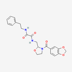 N1-((3-(benzo[d][1,3]dioxole-5-carbonyl)oxazolidin-2-yl)methyl)-N2-phenethyloxalamide