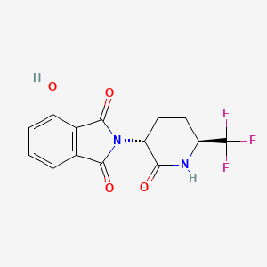 molecular formula C14H11F3N2O4 B2682728 4-Hydroxy-2-[(3R,6S)-2-oxo-6-(trifluoromethyl)piperidin-3-yl]isoindole-1,3-dione CAS No. 2416218-95-4