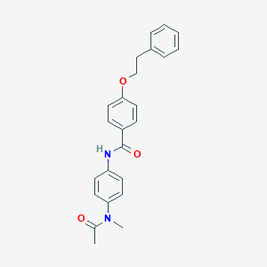molecular formula C24H24N2O3 B268273 N-{4-[acetyl(methyl)amino]phenyl}-4-(2-phenylethoxy)benzamide 