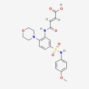 3-({5-[(4-Methoxyphenyl)sulfamoyl]-2-(morpholin-4-yl)phenyl}carbamoyl)prop-2-enoic acid