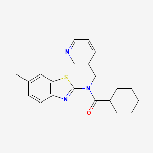 molecular formula C21H23N3OS B2682739 N-(6-甲基苯并[d]噻唑-2-基)-N-(吡啶-3-基甲基)环己烷羧酰胺 CAS No. 895007-30-4