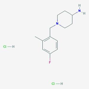 molecular formula C13H21Cl2FN2 B2682746 1-(4-Fluoro-2-methylbenzyl)piperidin-4-amine dihydrochloride CAS No. 1286265-88-0