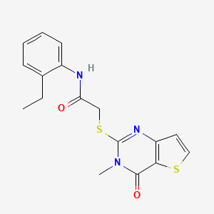 N-(2-ethylphenyl)-2-((3-methyl-4-oxo-3,4-dihydrothieno[3,2-d]pyrimidin-2-yl)thio)acetamide