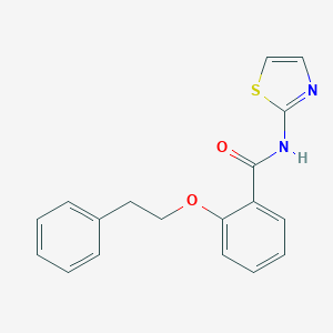 molecular formula C18H16N2O2S B268278 2-(2-phenylethoxy)-N-(1,3-thiazol-2-yl)benzamide 