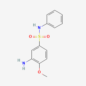 molecular formula C13H14N2O3S B2682788 3-amino-4-methoxy-N-phenylbenzene-1-sulfonamide CAS No. 27075-47-4