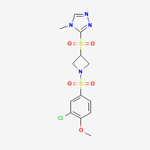 3-((1-((3-chloro-4-methoxyphenyl)sulfonyl)azetidin-3-yl)sulfonyl)-4-methyl-4H-1,2,4-triazole