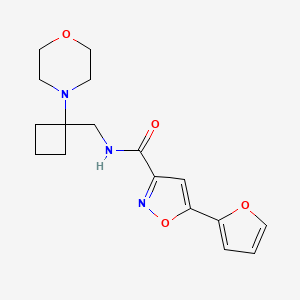 5-(Furan-2-yl)-N-[(1-morpholin-4-ylcyclobutyl)methyl]-1,2-oxazole-3-carboxamide