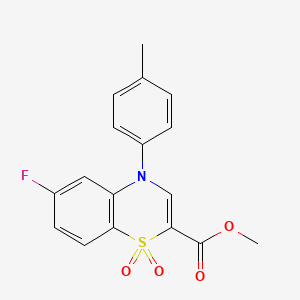 methyl 6-fluoro-4-(p-tolyl)-4H-benzo[b][1,4]thiazine-2-carboxylate 1,1-dioxide