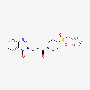 3-(3-(4-((furan-2-ylmethyl)sulfonyl)piperidin-1-yl)-3-oxopropyl)quinazolin-4(3H)-one