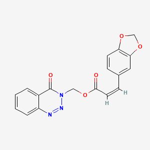 (Z)-(4-oxobenzo[d][1,2,3]triazin-3(4H)-yl)methyl 3-(benzo[d][1,3]dioxol-5-yl)acrylate